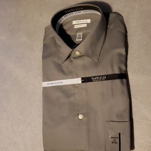 Mens Van Heusen Grey Dress Shirt, New